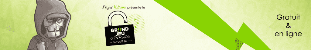 Projet Voltaire présente le grand jeu d'évasion Revolt-IA, gratuit et en ligne Projet Voltaire présente le grand jeu d'évasion Revolt-IA, gratuit et en ligne