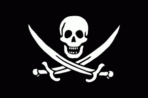 logo pirate tête de mort sabre
