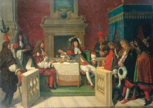 Tableau de Ingres, Louis XIV et Molière déjeunant à Versailles