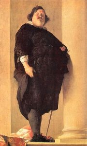 Homme obèse peint par Charles Mellin