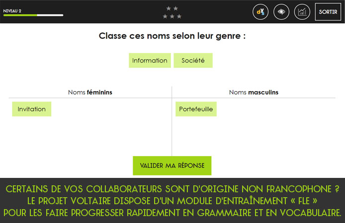 Slide 9 Projet Voltaire pour les entreprises