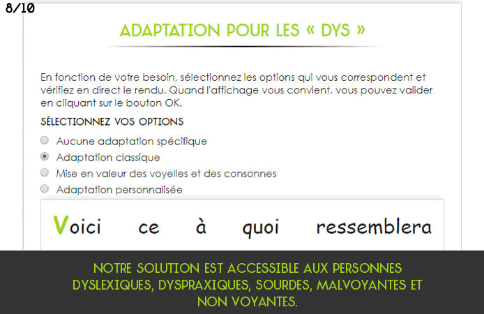 Slide 8 Projet Voltaire pour les établissements de l'enseignement secondaire