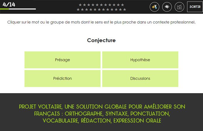 Slide 4 Projet Voltaire pour les établissements de l'enseignement supérieur