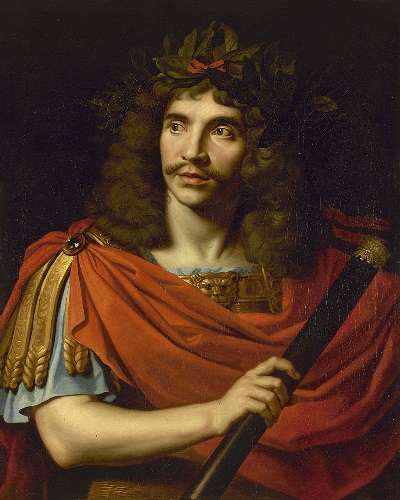 Nicolas Mignard (1606-1668). Molière (1622-1673) dans le rôle de César de la "Mort de Pompée", tragédie de Corneille. Paris, musée Carnavalet.