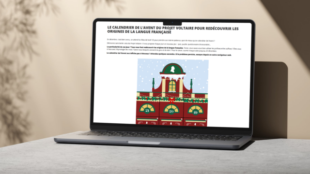 Calendrier de l'Avent Projet Voltaire